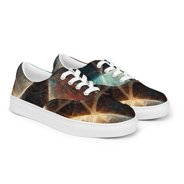 men's sacred geometry canvas Lace-Up Shoes product image (2)
