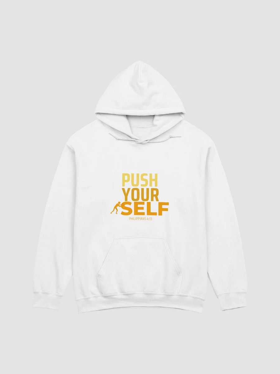 Gildan Classic Push Yourself Hoodie_White_SC_Ctr product image (1)