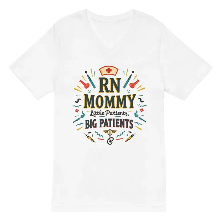 RN MOMMY Little Patients BIG PATIENTS V-Neck Tee product image (2)