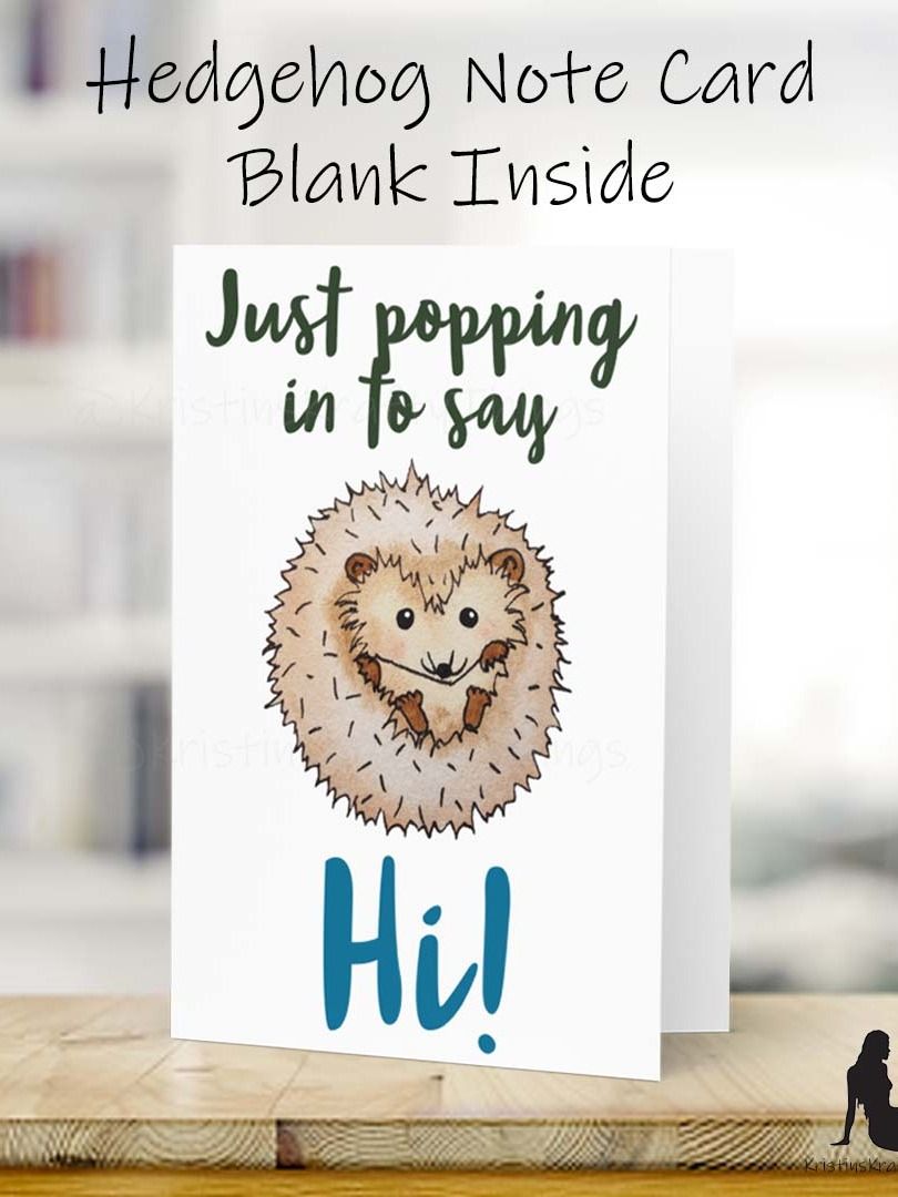 Hedgehog Popping In To Say Hi Greeting Card product image (1)