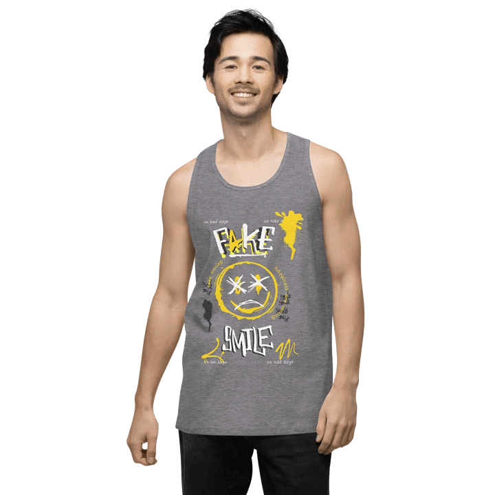 Fake Smile | Cotton Heritage Men's Premium Tank Top product image (61)
