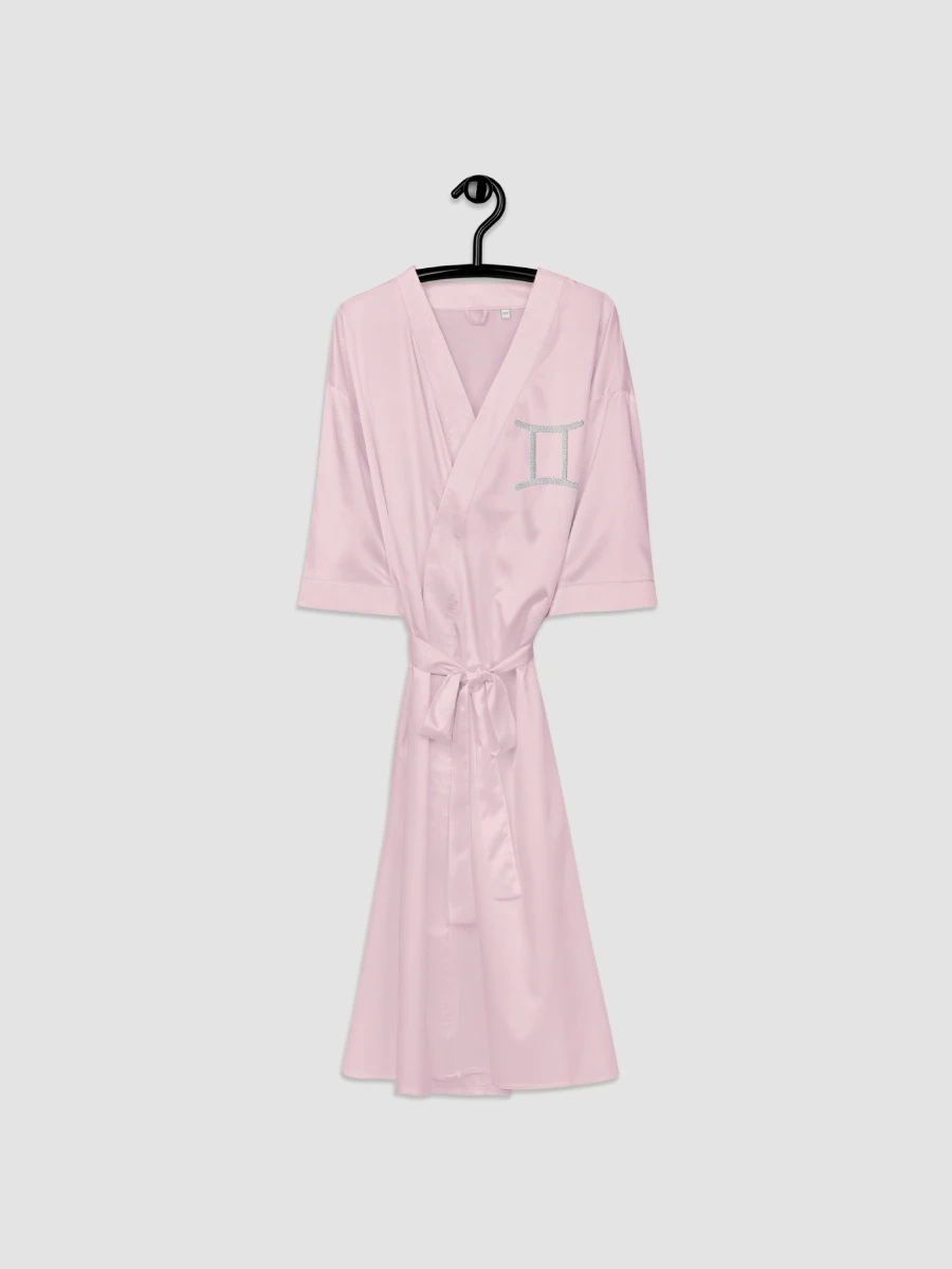 Gemini White on Pink Satin Robe product image (3)