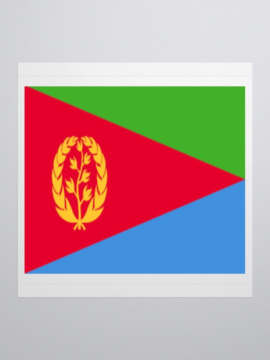 Eritrea Flag Sticker | Wreath and Olive Branch Design | Durable Vinyl | 3 Sizes product image (1)