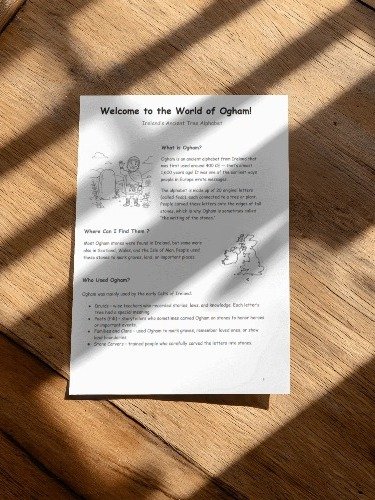 Ogham Explorer: Ancient Irish Tree Alphabet Worksheets for Kids product image (2)