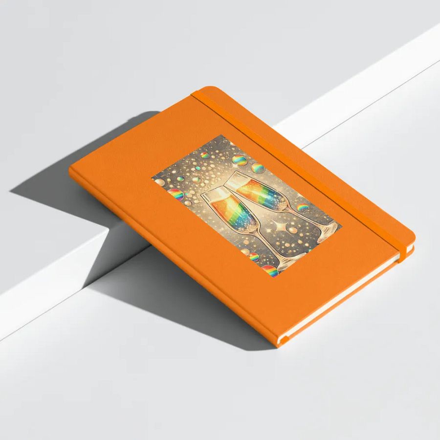 Rainbow Champagne Celebration Journal / Guestbook - ORANGE product image (9)
