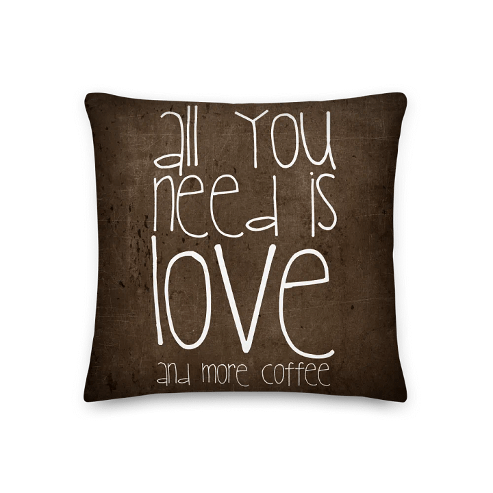 Love & Coffee All-Over Pillow product image (1)