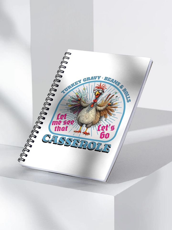 Turkey Gravy Beans And Rolls Casserole Festive Spiral Notebook product image (2)