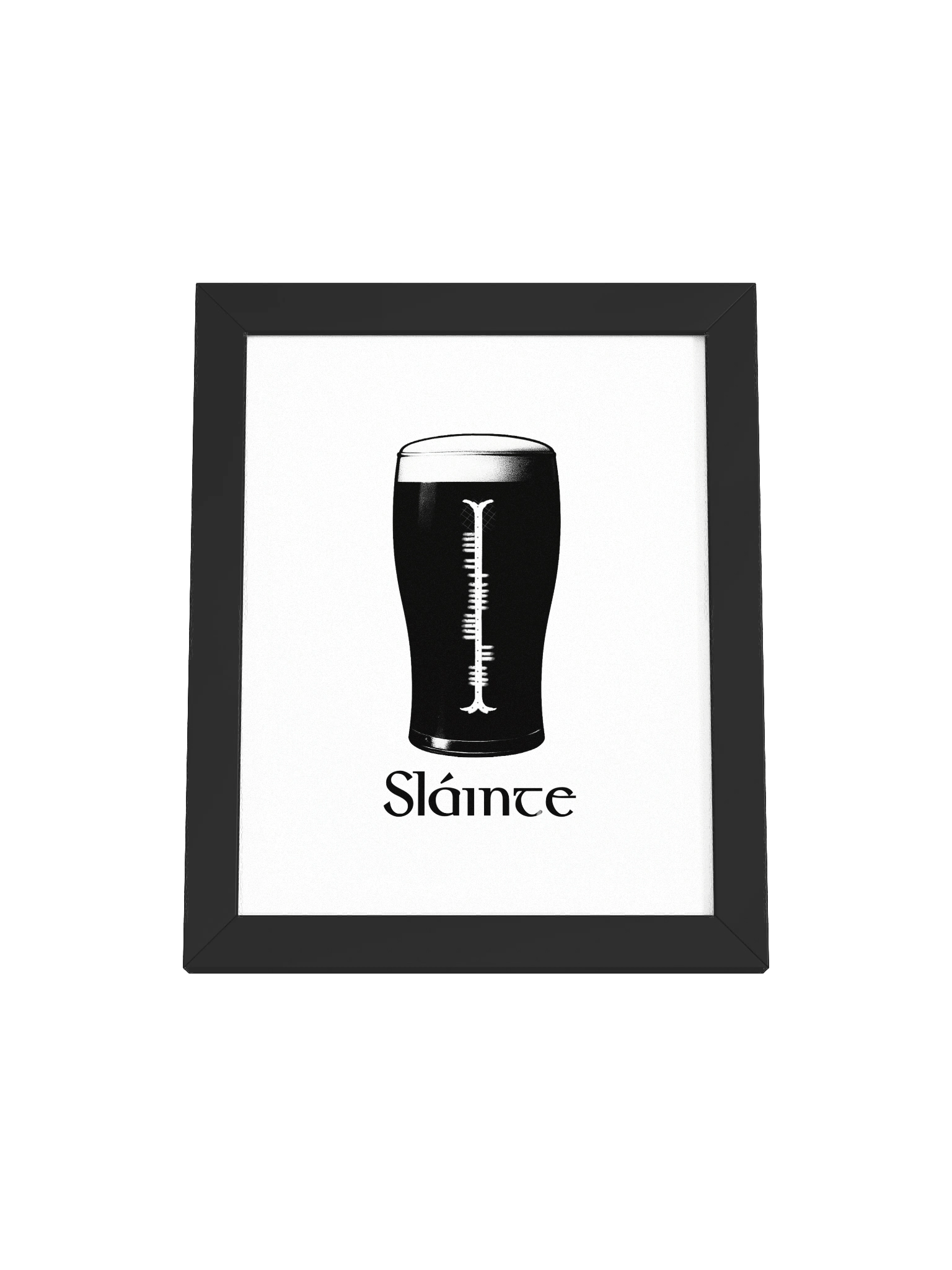 Sláinte – Celtic Health & Cheers Ogham Framed Art Print product image (6)