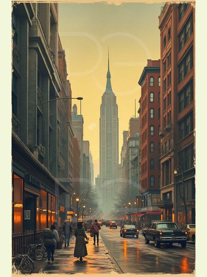 Evening Stroll in New York - 12x18 product image (1)