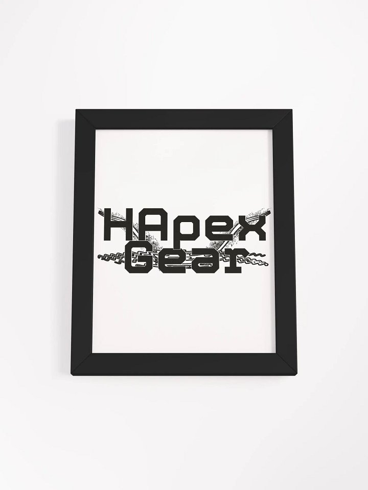 Framed - High-Quality Matte Poster - Black HApex Gear White Logo product image (1)