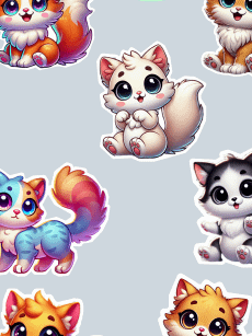 Stylish Cat Stickers Pack ! product image (1)