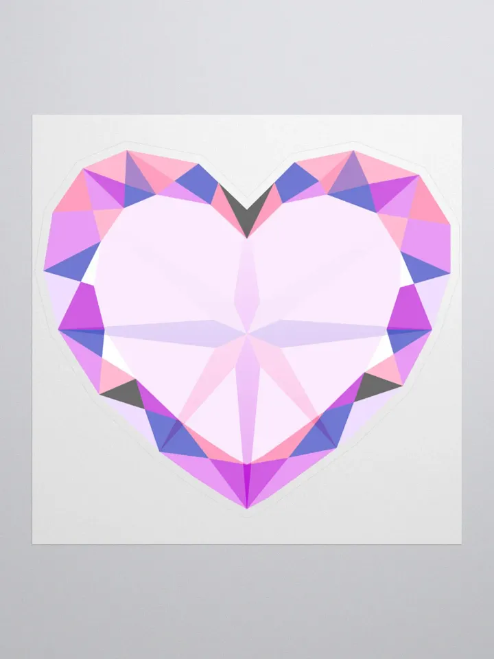 Crystal Pride Heart (Genderfluid Pride) Cut Sticker product image (1)