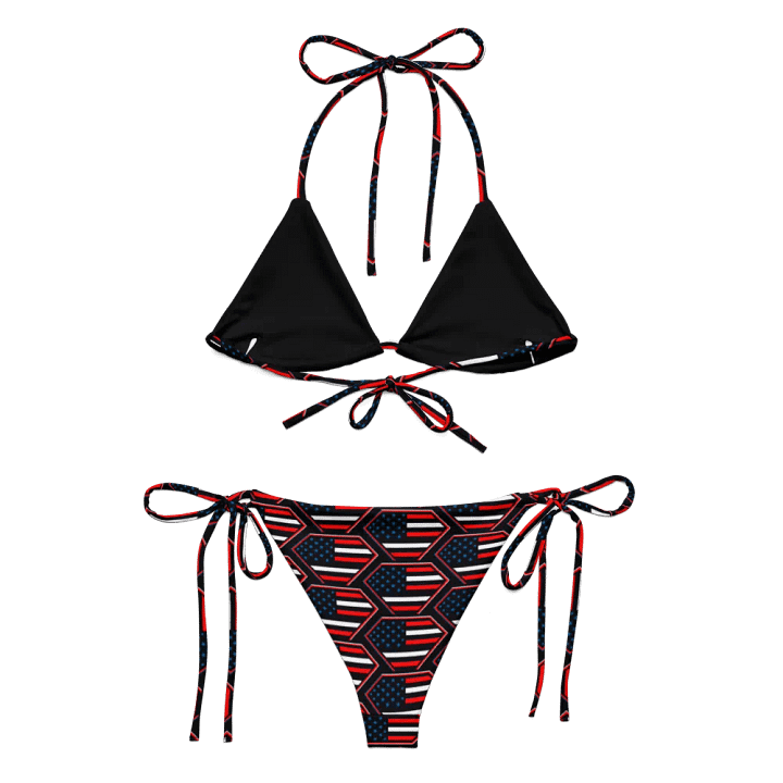 Women's String Bikini: Dark MAGA Diamond product image (2)