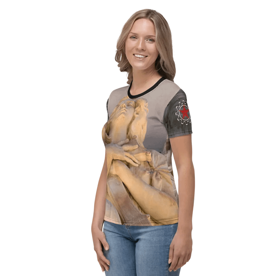 With The Hand On My Cross I Ladies Tee product image (7)