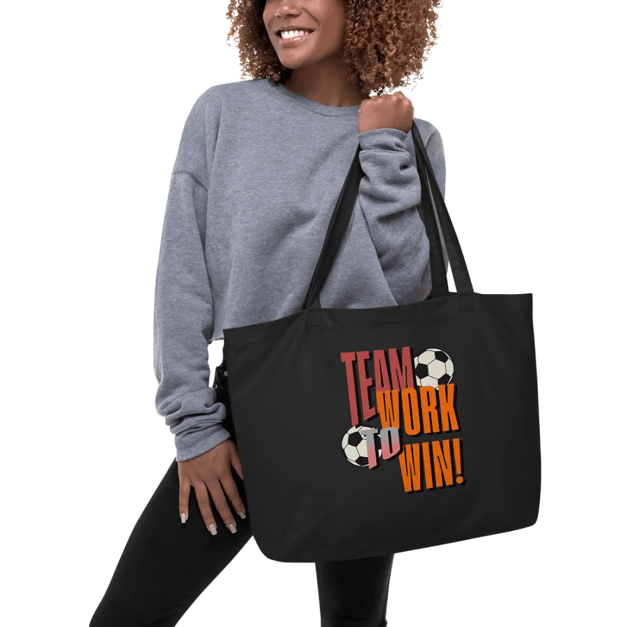 Team Work To Win! Soccer Bold Victory Tote Bag product image (3)