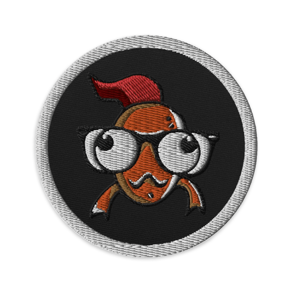 FEESH Logo Circle Patch [white border] product image (1)