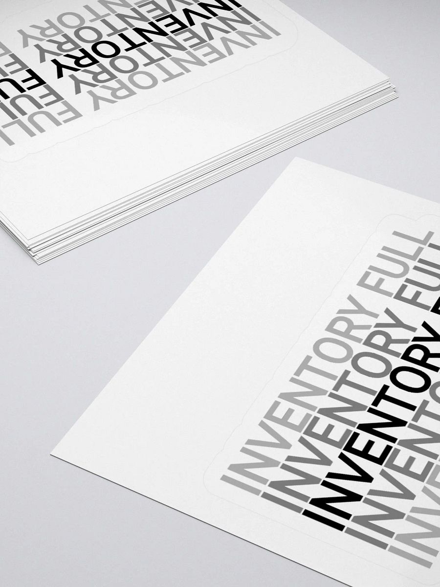 Inventory Full Vinyl Kiss Cut Sticker product image (1)