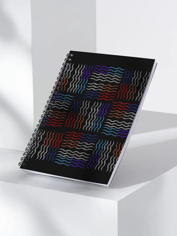 Colorful Squiggley Lines Artistic Design Spiral Notebook product image (2)