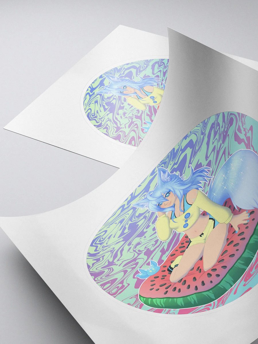 Kokumune Fox Goddess of Water (melon) Sticker product image (4)