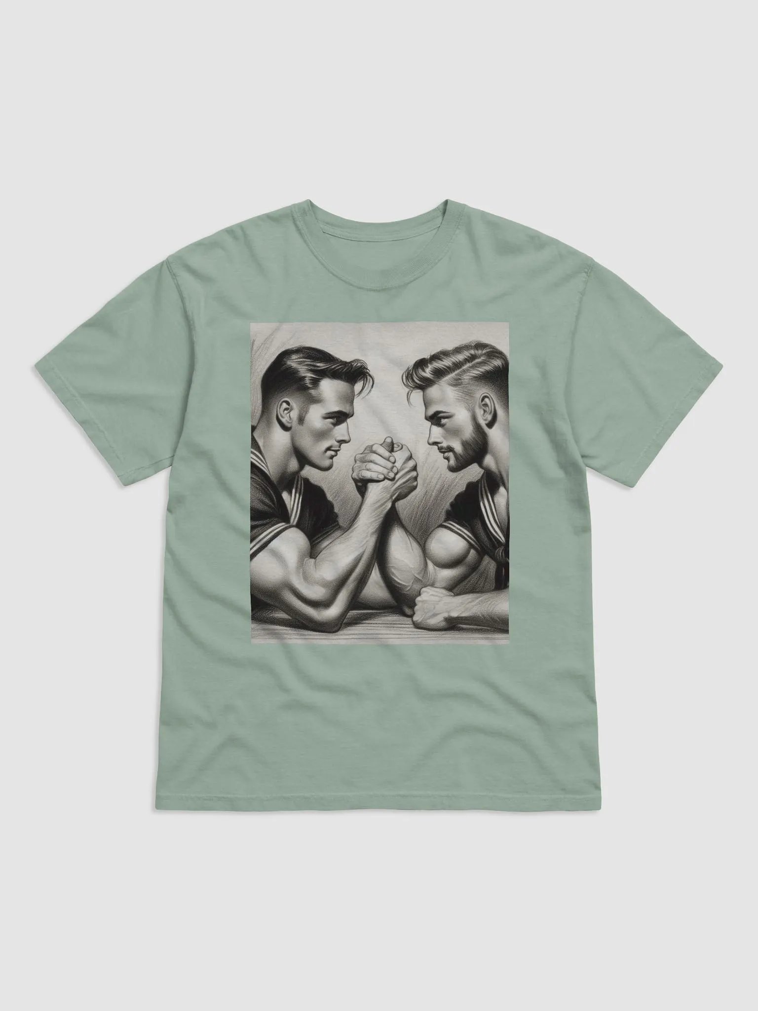 Heavyweight T Shirt. Come and Get It Sailors Gay Pride Graphic Design product image (1)