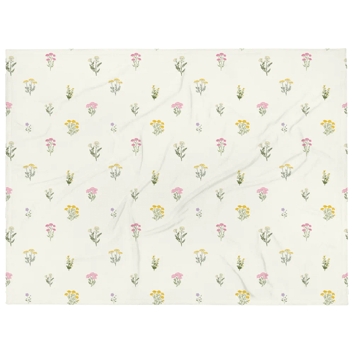 Fresh Wildflower Summer Beige Throw Blanket product image (1)