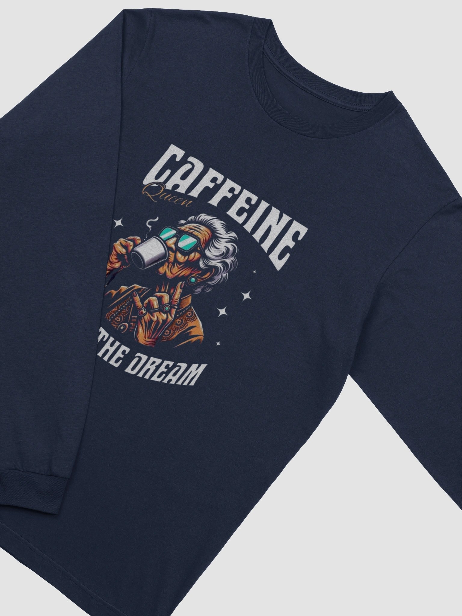 Caffeine Queen Illustrated Long Sleeve T-Shirt product image (2)