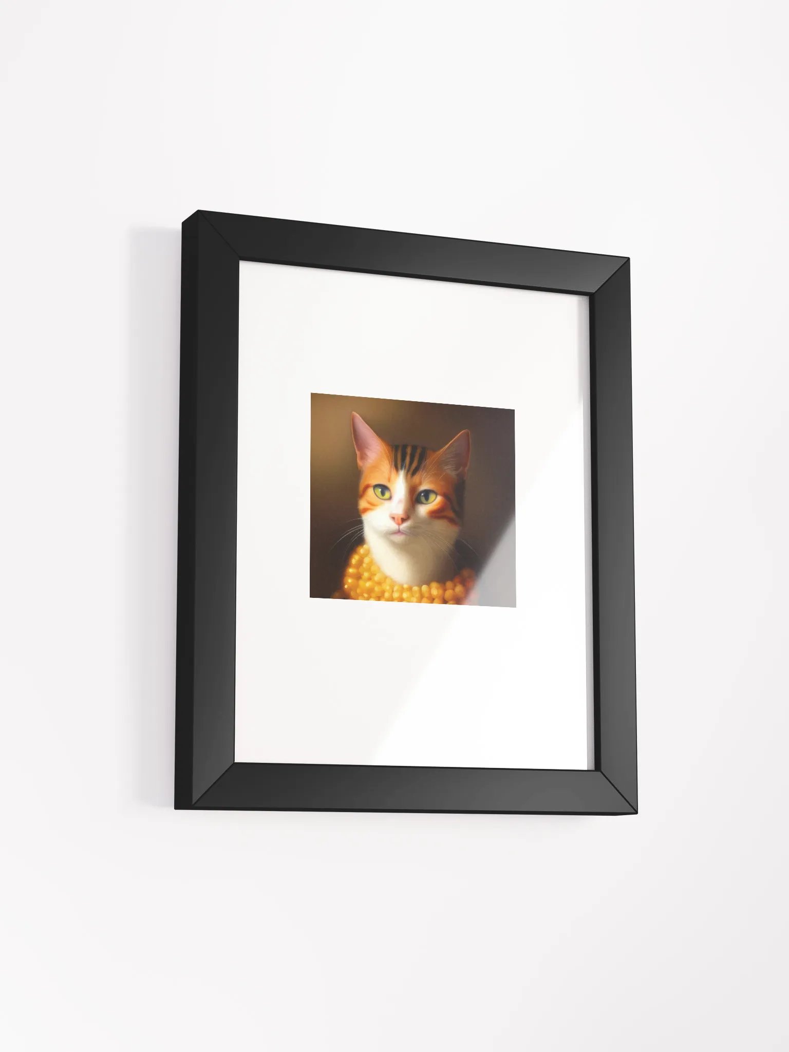 Striped Feline Charm Matte Artprint product image (11)