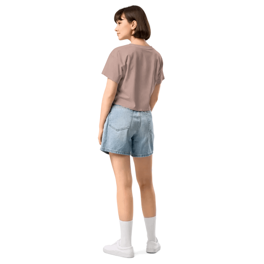 hyperverbal (comic sans with stars) printed crop top product image (53)