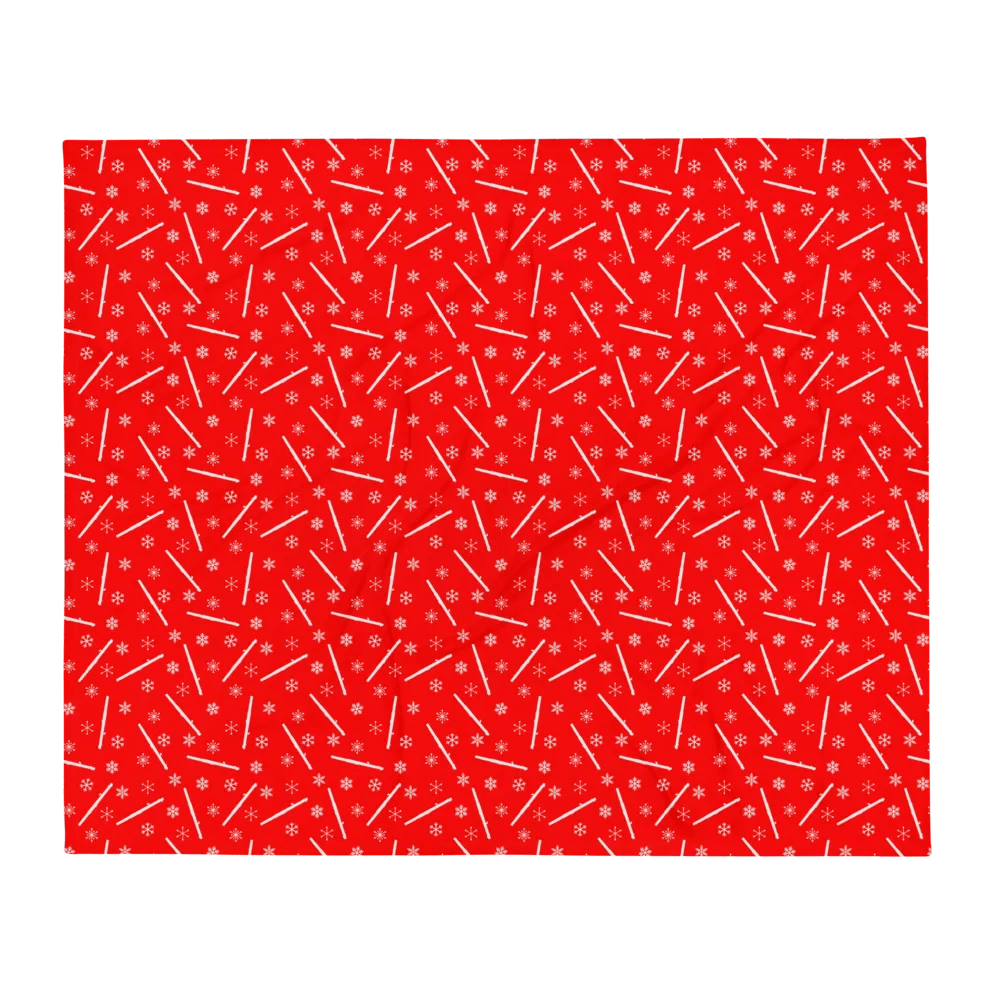 Scattered Flutes and Snowflakes Throw Blanket - Piccolo product image (4)
