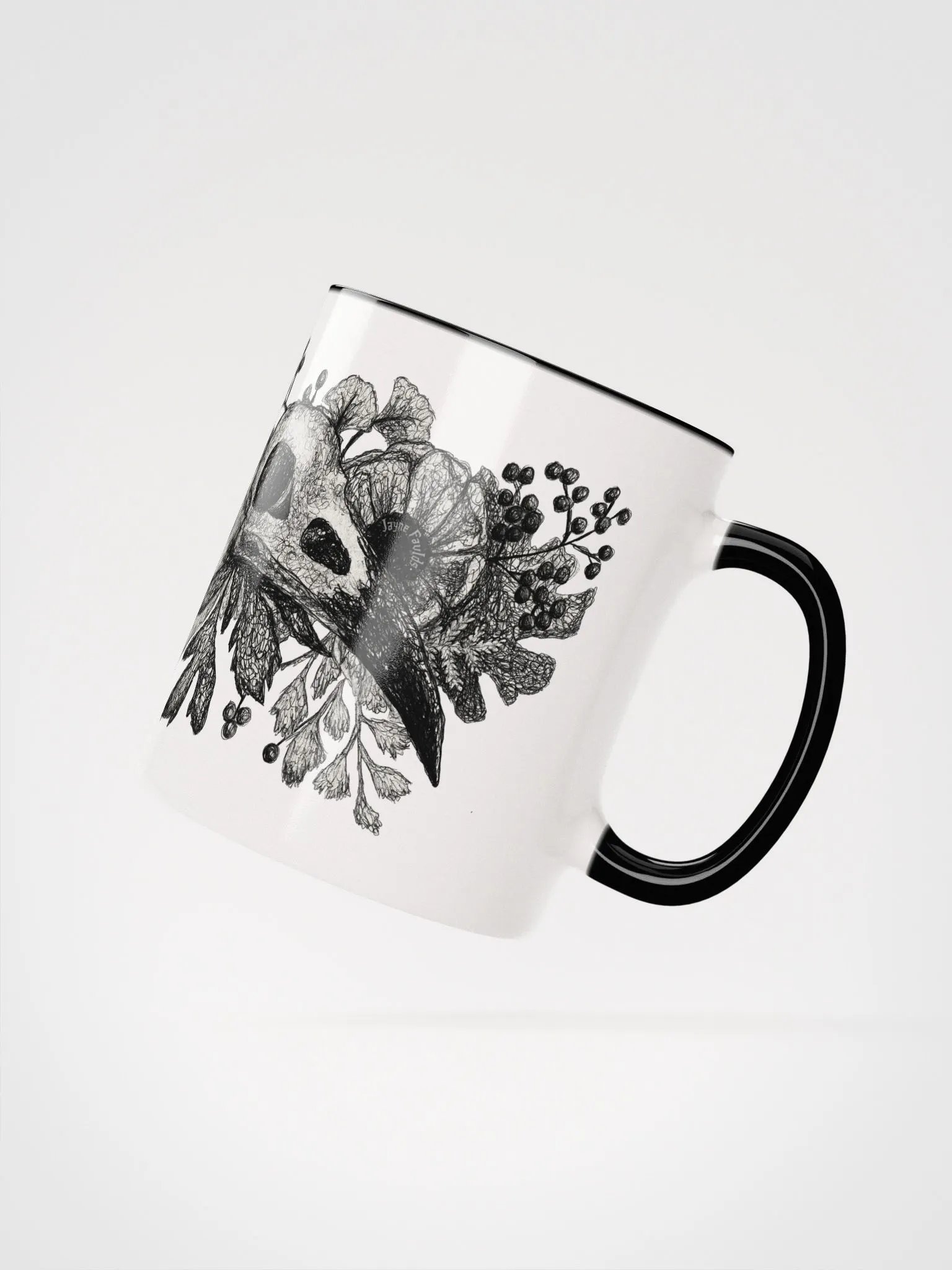 Raven Skull White Mug product image (3)
