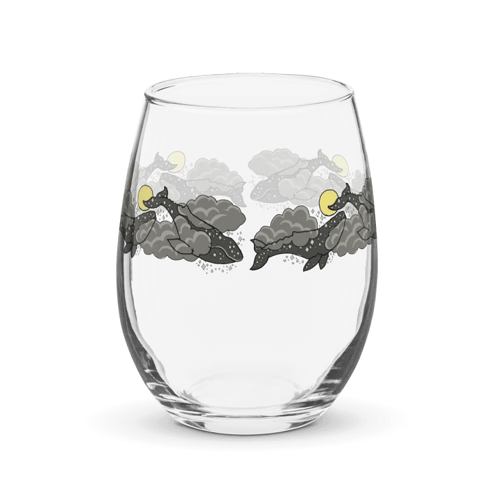 starry gray whale night sky stemless wine glass product image (1)