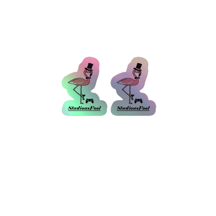 StudiousFool holographic stickers product image (1)