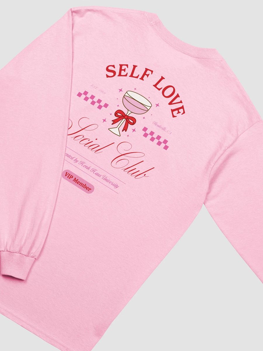 self love club printed long sleeve [red lettering] product image (4)