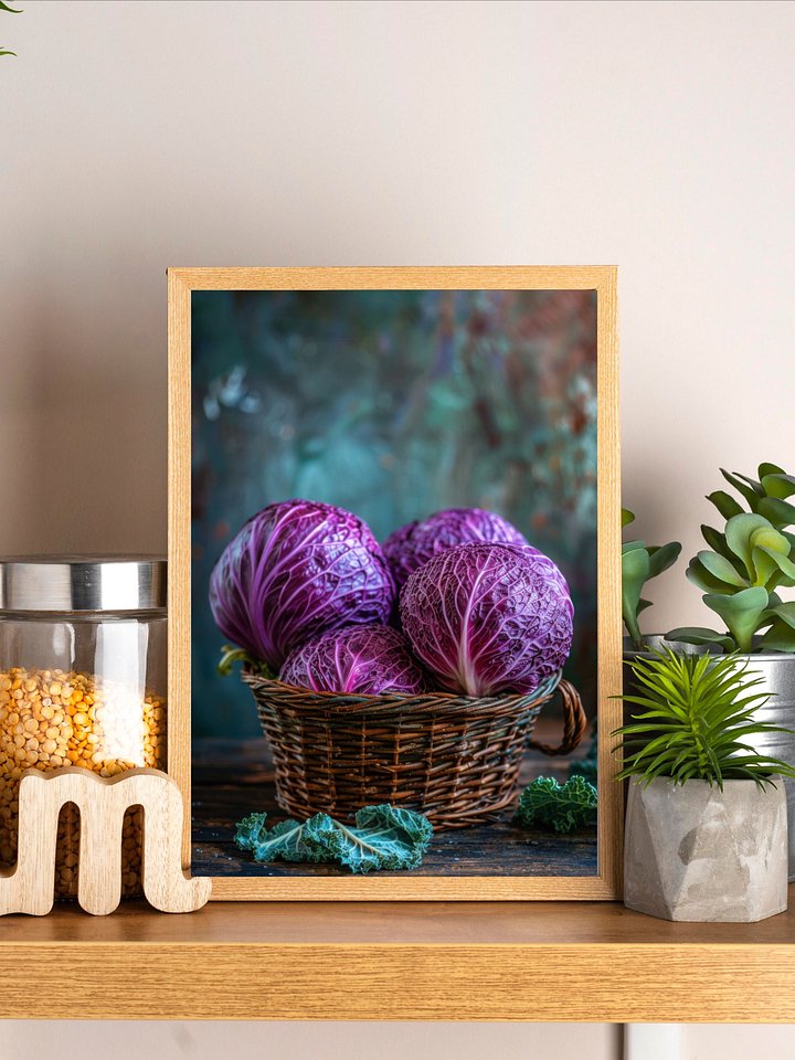Red Cabbage in a Basket Poster product image (2)