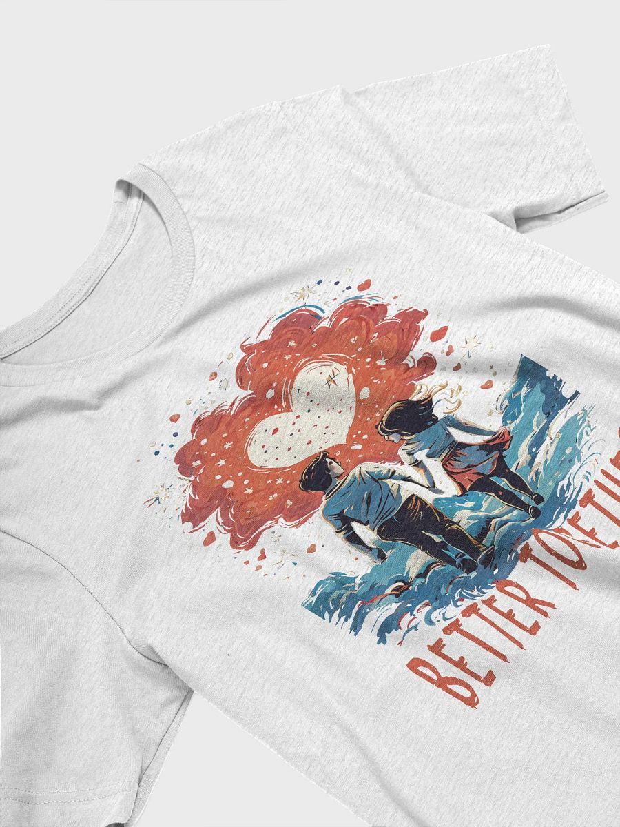 Better Together Bella Canvas 3001 T-Shirt - Stylish & Romantic Couples Tee with Cute Cartoon Design