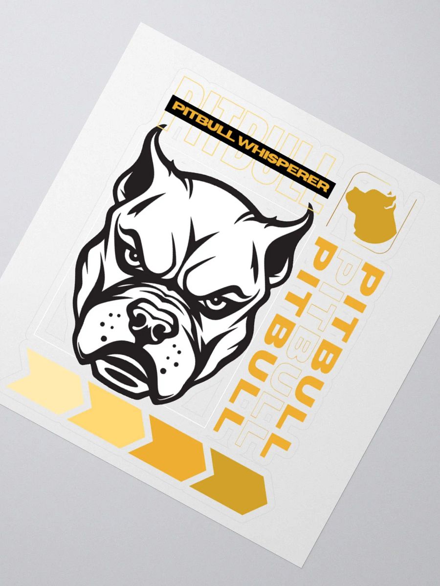 Gold Pitbull Whisperer Sticker product image (3)