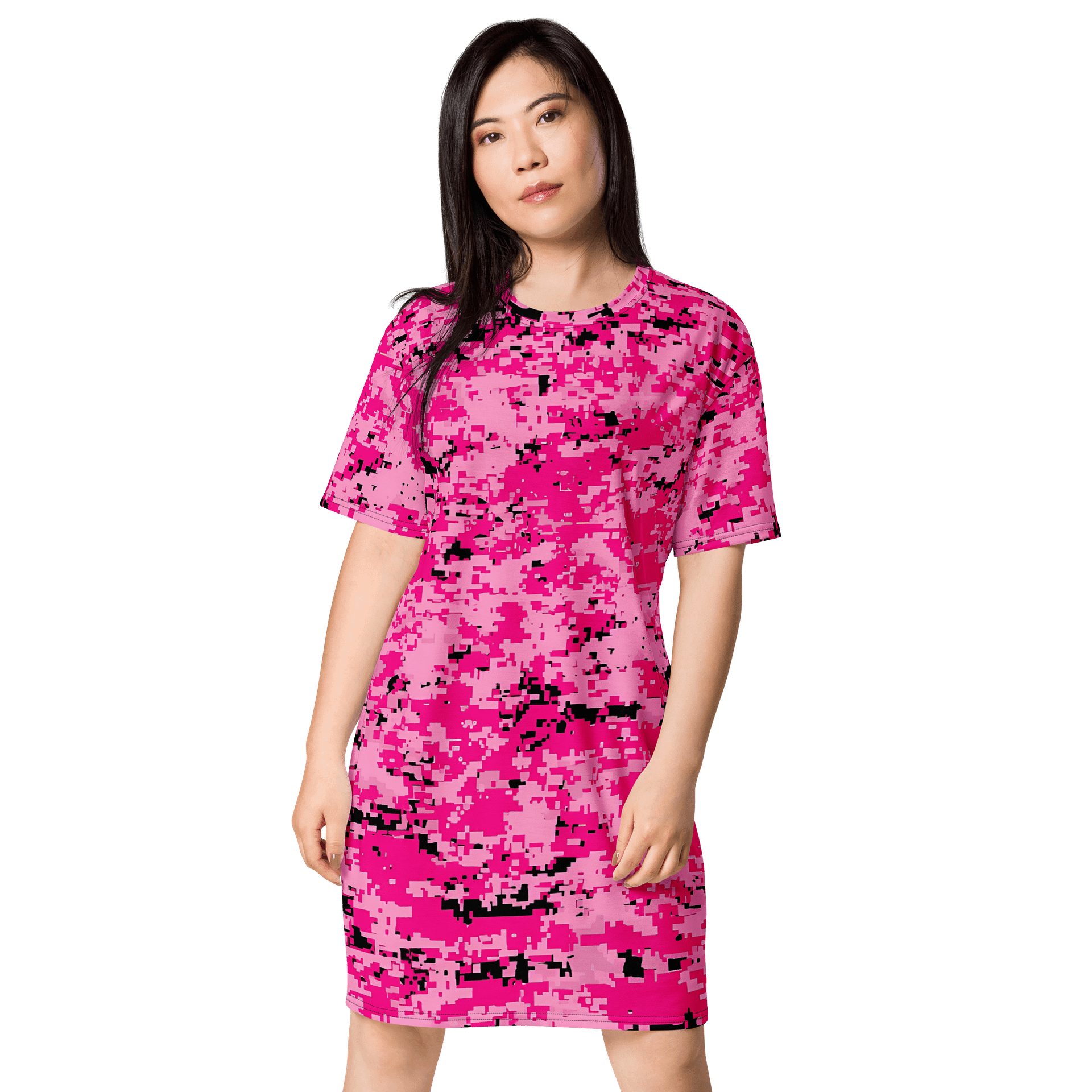 Street Chic Oversized Pink T-Shirt Dress product image (1)