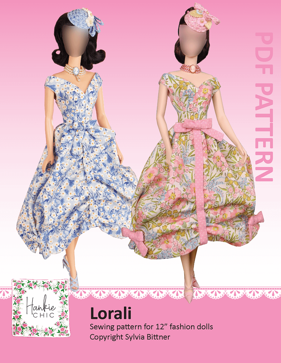 Lorali sewing pattern for 12" fashion dolls product image (1)