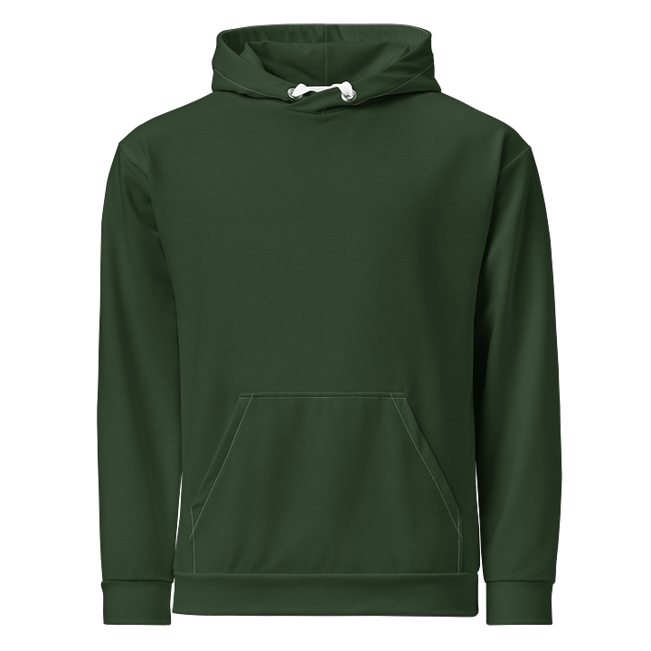 Colorado Pine Green Solid Color Eco Friendly Pullover Unisex Hoodie product image (1)