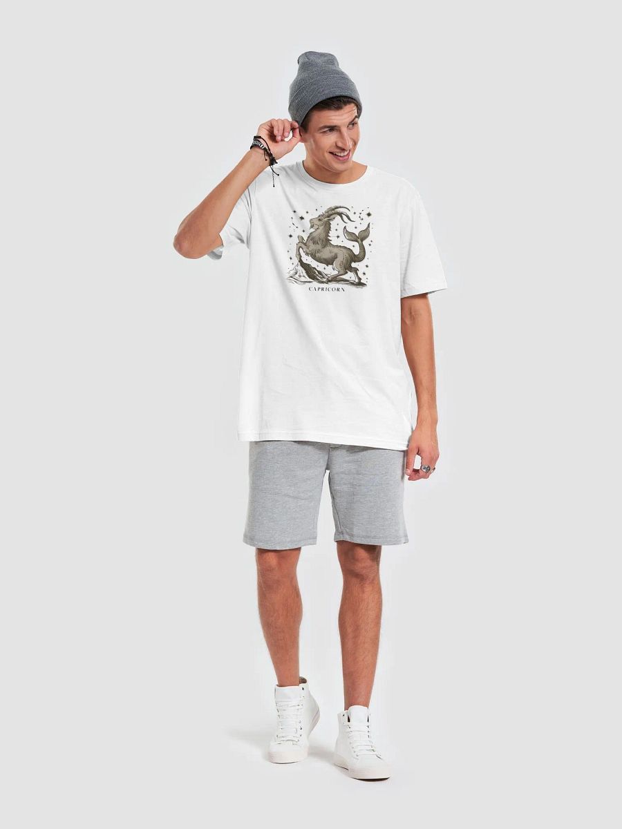 Unisex Capricorn Zodiac T-Shirt - Mythical Sea-Goat and Celestial Design, Astrology Gift product image (1)