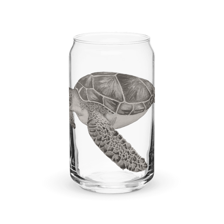 Turtle Drawing Glass Can Cup product image (2)