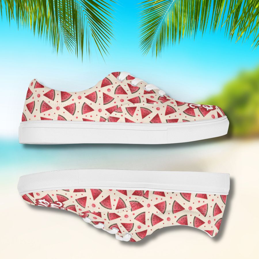 Hello Weekend Watermelon All Over Print Canvas Shoes product image (11)