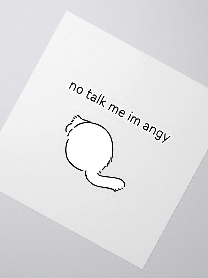 No Talk Manul Angy - Sticker product image (6)