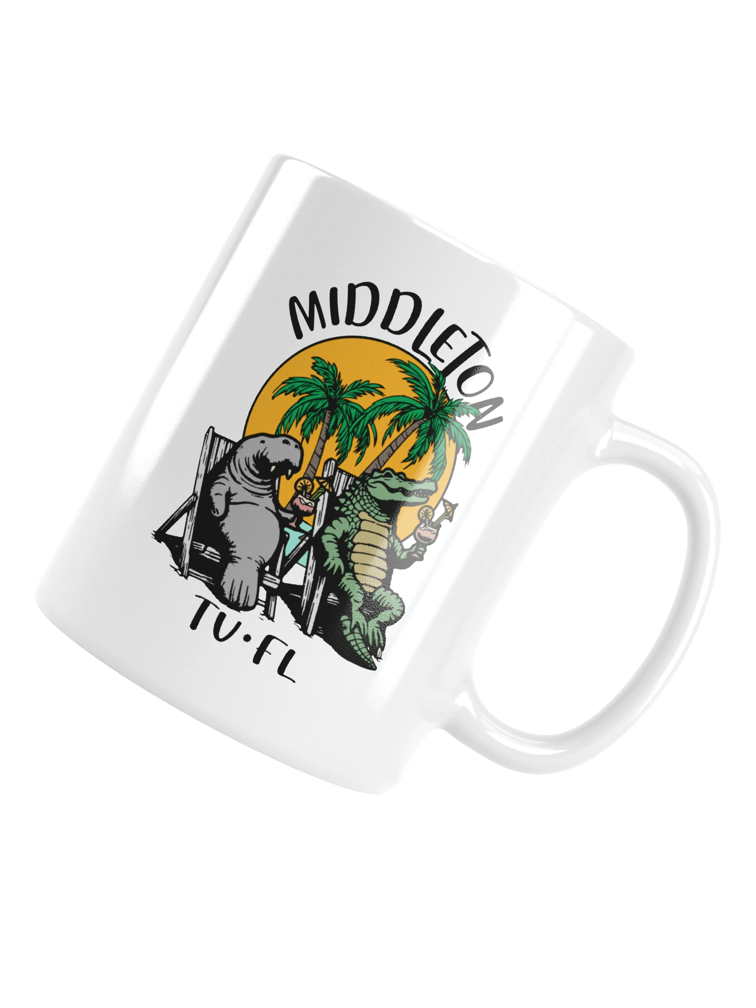 Middleton TV Florida USA Fun Manatee Alligator Design Coffee Mug product image (5)