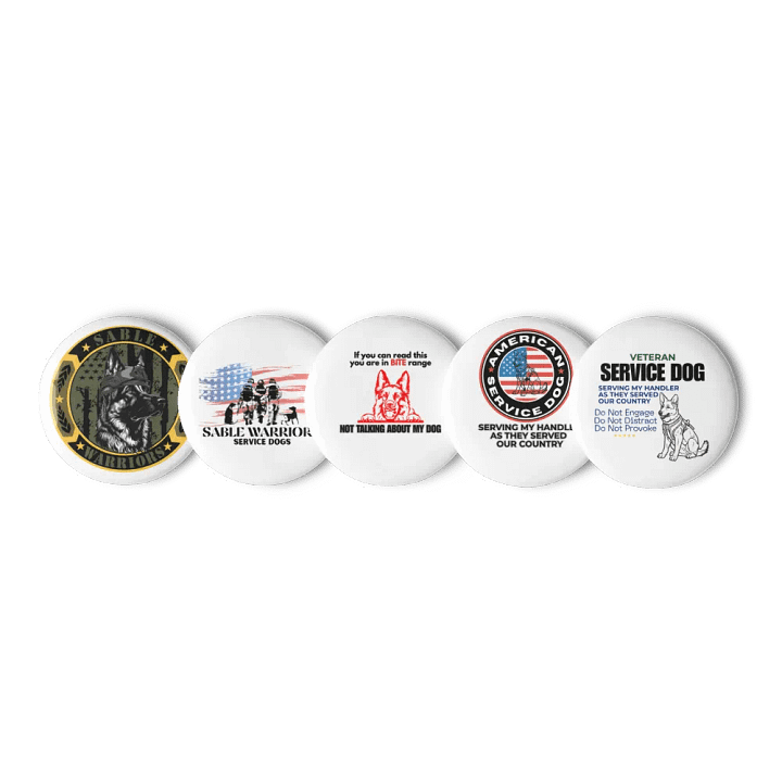 Sable Warriors Veteran Service Dog PINS: Helps Pair Veterans With A Service Dog product image (1)