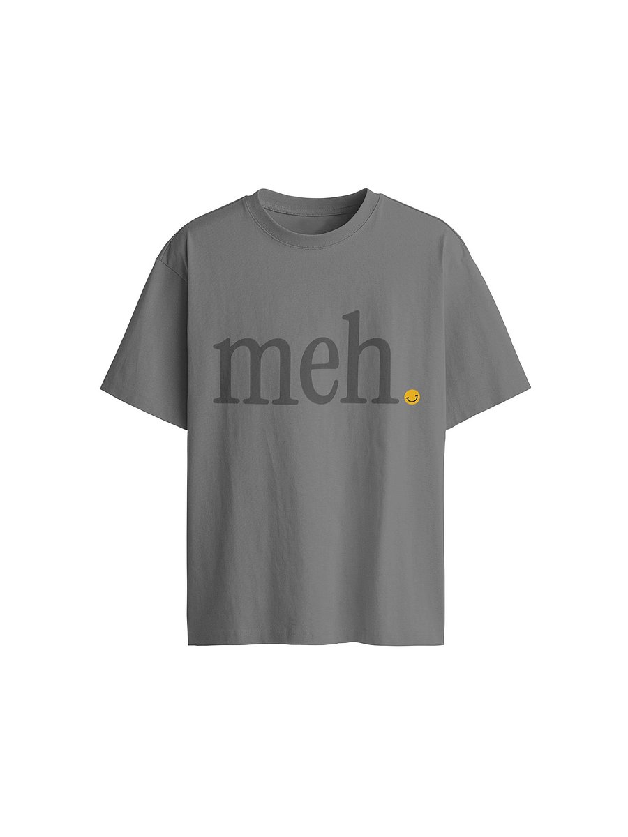 Big Meh (In Black) - A Premium Relaxed Fit DTG Printed Tee product image (1)