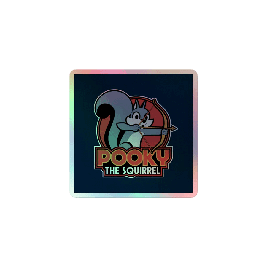 Pooky's Holographic Squirrel Archer Sticker Set product image (1)