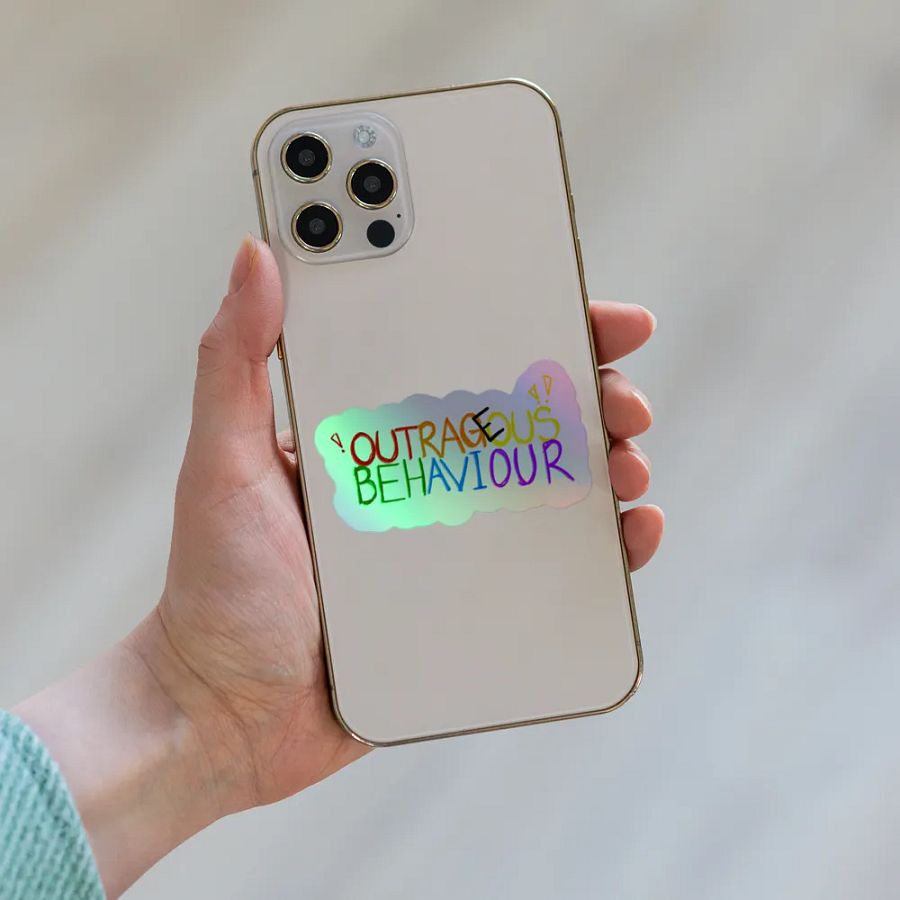 OUTRAGEOUS BEHAVIOUR!!! - Holographic Sticker product image (6)