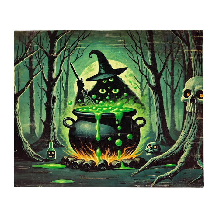 Cauldron Monster Spooky Throw Blanket product image (2)