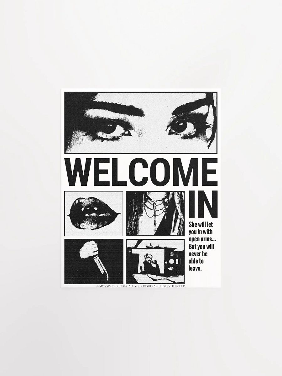 WELCOME IN (White Poster) - CROFTOBER 2024 product image (1)